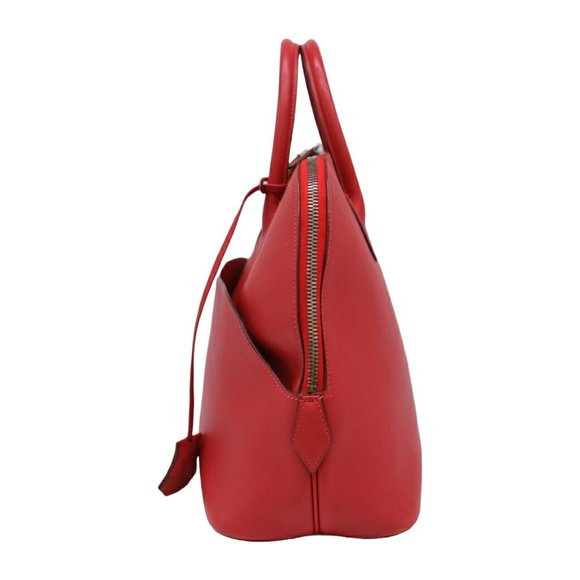 HERMES Bolide 1923 30 Handbag in Swift Leather, Vermilion, Red - Picture 3 of 10